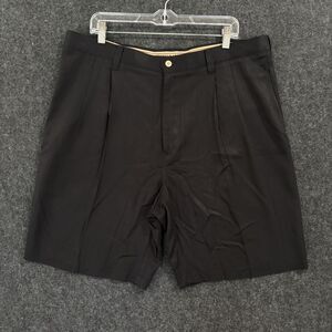 Jamaica Jaxx Shorts Mens 38 Black 100% Silk Dress Pleated Relaxed Fit Summer